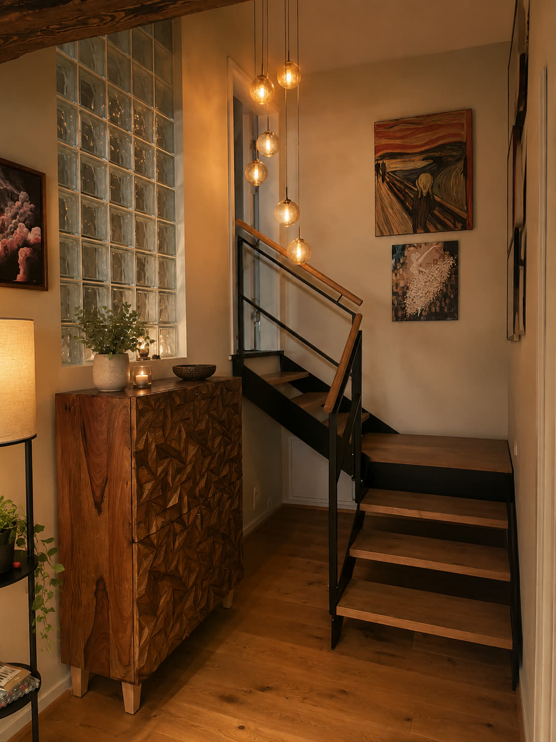 Praxisflur mit Treppe